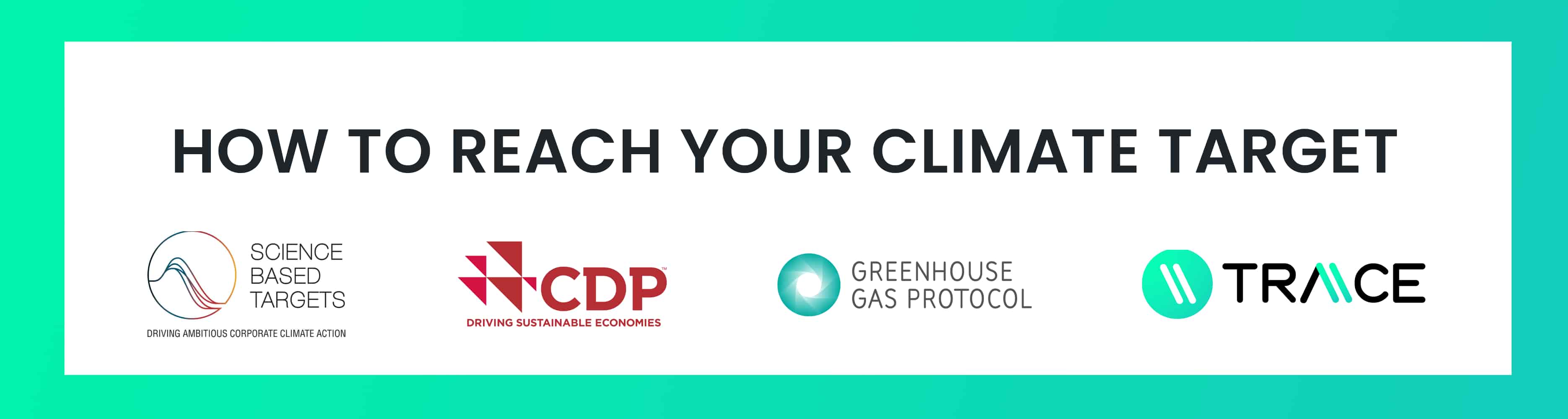 Reaching your Science Based Target 8 steps to successfully lead your